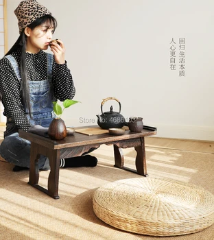 2022 Yeni Varış Japon tarzı çay masası Katlanır Çin Sehpa katı ahşap Yüzen Pencere Masa Küçük Çay Ev