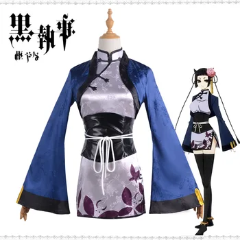 Anime Siyah Butler Koştu Mao Anime Parti Cosplay Kostümleri Üniforma Kuroshitsuji Lolita Elbise Kıyafetler Cadılar Bayramı Kostüm Kadınlar Için