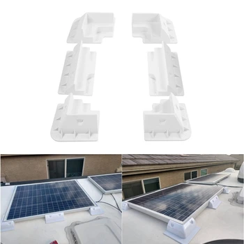 6 ADET ABS güneş panelı Braketi Seti Karavan Karavan RV Tekne Araç Çatı Montaj güneş panelı Köşe Yan Montaj Braketi
