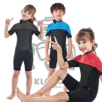 2.5 mm Neopren Erkek Kalın Mayolar Sörf Shorty Wetsuit Çocuklar Kızlar için Sualtı dalgıç kıyafeti Çocuk Tüplü Mayo Sıcak Tutmak