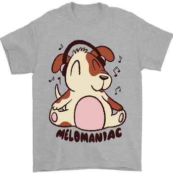 Melomanyak Köpek Yoga Meditasyon Eğlenceli %100 % pamuklu tişört