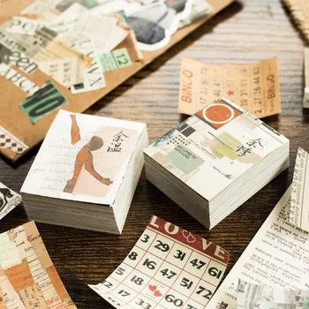 1 Paket Not Memo Pad Malzeme Gazete günlüğü DIY Scrapbooking malzeme Malzemeleri Dekorasyon Kırtasiye 40 * 50MM