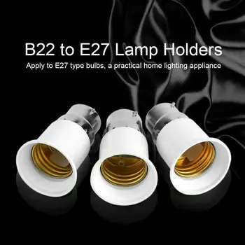 Beyaz Siyah E27 to B22 led ışık Lamba Tutucu Dönüştürücü Vida Ampul Soket Adaptörü LED Tasarruflu ışık Halojen Lamba Üsleri 3A 220V