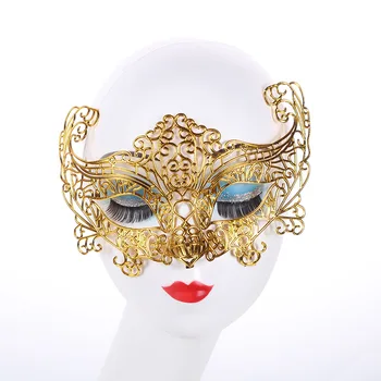 10 adet Maskeli balo maskesi Kadınlar Lady Venedik Zarif Mardi Gras Parti Hollow Out Maskeleri Altın Gümüş Düğün Doğum Günü Cadılar Bayramı