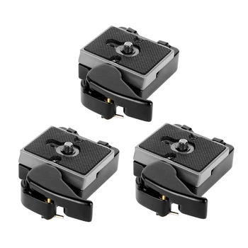 3X Siyah Kamera 323 Hızlı Bırakma Plakası Özel Adaptör (200PL-14) Manfrotto 323 Tripod Monopod(Yeni Sürüm)