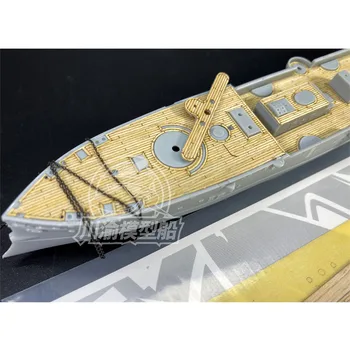 1/350 Ölçekli ahşap Döşeme Maskeleme levhası İmparatorluk Çin Peiyang Filo Cruiser Ching Yuen Bronco NB5019 Gemi Modeli