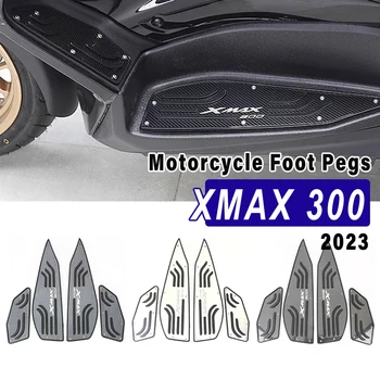 XMAX300 2023 Aksesuarları Motosiklet Pedalı Footrests Yamaha XMAX 300 X-MAX Plaka Tırtıklı Ayak Kazıklar Paslanmaz Çelik