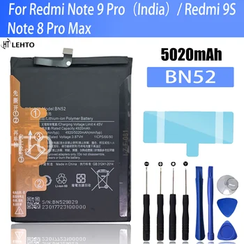 100 % Yeni Orijinal BN52 Pil Xiaomi Redmi İçin Not 9 Pro Hindistan / Redmi 9S Not 8 Pro Max Telefon Yedek Bateria