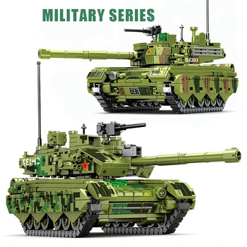 Askeri Tip 99A 96 Ana Muharebe Tankı WW2 Modeli Yapı Taşları Eğitim DIY Rakamlar Tuğla Oyuncaklar