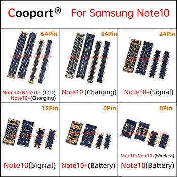 Samsung Galaxy Not için 10 + İç LCD FPC Konektörü Jakı Anakart Flex USB Şarj pil fişi Kablo Klipsi Parçaları 64 54 24 Pin