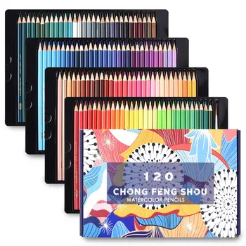sanat malzemeleri 48/72/120/160 Renk Yağlı 180 Renk Suda Çözünür Renk Kurşun Profesyonel Kroki Çizim Dolgu renkli kurşun kalem seti