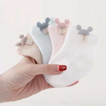 Ince Bebek Çorap Yaz nefes Örgü Çorap Yenidoğan Toddler Karikatür Erkek Çorap Prenses Kız Giyim Aksesuarları