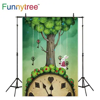 Funnytree fotoğraf photozone zemin Harikalar Diyarında Tavşan festivali Bahar paskalya arka plan fotoğraf stüdyosu photophone