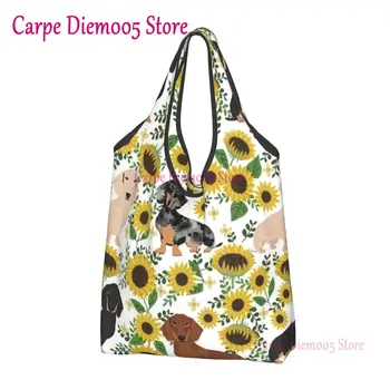 Porsuk Sosis Köpek Bakkal Alışveriş Çantaları Sevimli Alışveriş kol çantası Çanta Büyük Kapasiteli Taşınabilir Dachshund Köpek Çanta