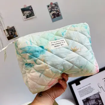 Kadın Depolama Organizatör Güzellik Durumda Kapitone kozmetik torbası Tuvalet Çantası Makyaj Çantası Bayan Çanta