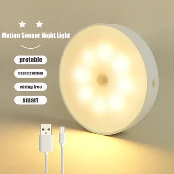 LED hareket sensörlü ışık Kablosuz Gece Lambası dolap altı ışığı Dolap Lambası Akıllı Duvara Monte Vücut İndüksiyon Lamba ev Dekor