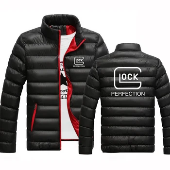 2023 Glock Mükemmellik Çekim Sonbahar Kış Rahat Yastıklı Harajuku fermuarlı ceket Trend Mont Polar Sıcak Kazak Erkek Üst