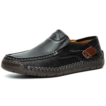 Erkek Deri Ayakkabı rahat ayakkabılar Rahat ve Nefes Alabilen iş ayakkabısı sürüş ayakkabısı Büyük Boy EUR38-48