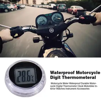 Motosiklet Metre Su Geçirmez Dayanıklı Motosiklet Dijital Termometre Saat Motosiklet İç Saatler Enstrüman Aksesuarları Araba