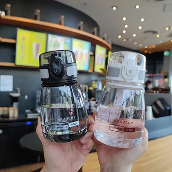 Mini içme Suyu Şişesi BPA Ücretsiz Plastik Su Bardağı Taşınabilir Kullanımlık Flip Top Spor Su Şişeleri Açık Kamp için 400ML