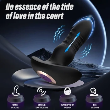 APP Kablosuz Uzaktan Kumanda Teleskopik Titreşimli Butt Plug Anal Vibratör Yapay Penis prostat masaj aleti Yetişkin Seks çiftler için oyuncaklar Eşcinsel