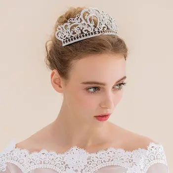 Kızlar Kadınlar Takı Balo Pageant Prenses Ziyafet saç aksesuarları düğün duvağı Taç Headdress Saç Tiara
