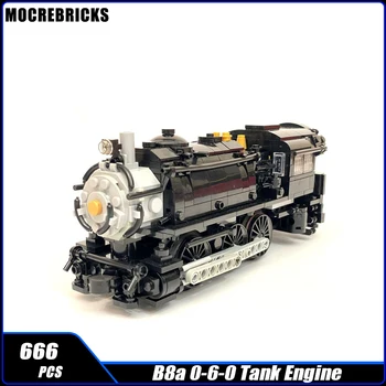 MOC-147103 Şehir Railway1: 48 PRR B8a 0-6-0 Tank Motor Yapı Taşı Montaj Modeli Tuğla Oyuncak Çocuk Yılbaşı Hediyeleri