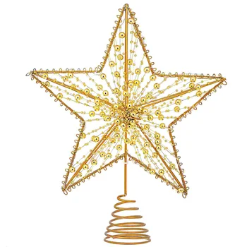 1 adet Glitter Yıldız Noel Ağacı Topper / Noel Yıldız Ağacı Topper| Noel Ağacı Toppers|Rustik Ağaç Toppers Noel / 