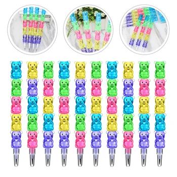 İstiflenebilir Kalemler İstifleyici Takas Kalemleri İstifleme Renkli Kalemlerde Plastik Ayı Kalemleri