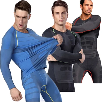 Yeni Hızlı Kuru Çizgili erkek Koşu Setleri Sıkıştırma spor takımları Skinny Tayt Giyim Gym Fitness Spor Giyim