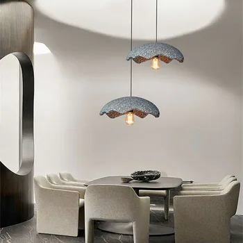 Iskandinav restoran Wabi Sabi LED avizeler tasarımcı ev dekorasyon kolye ışıkları yaratıcı yatak odası Bar vestiyer asılı lamba