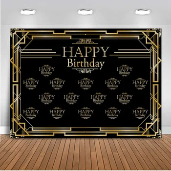 Newback Mutlu Doğum Günü Arka Plan Fotoğraf Çekimi Studio Gatsby Zemin Fotoğrafçılık için Adım Tekrar Parti Dekorasyon Afiş
