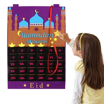 Çocuklar için Ramazan Takvimi Ramazan Dekorasyonu 2023 Keçe Ramazan Çocuk Takvimi İslam Müslüman Dekorasyon Eid Mubarak Çocuk Hediyeleri