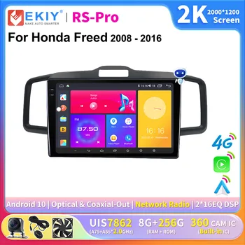 EKIY CarPlay Android otomobil radyosu Honda Freed 2008 - 2016 İçin Multimedya Video Oynatıcı 2K Ekran 2din Stereo GPS Navigasyon Yok DVD