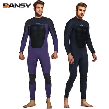 3MM Neopren Wetsuit Erkekler dalgıç kıyafeti Mayo Şnorkel Tüplü Dalış mayo Kayaking Uçurtma Sörfü Balıkçılık Tam Wetsuit