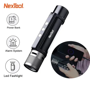 NexTool açık 6 in 1 LED el feneri Ultra parlak Torch zumlanabilir taşınabilir acil ışık su geçirmez kamp gece lambası