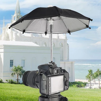 Siyah Dslr Kamera Şemsiye Güneşlik Yağmurlu Tutucu Genel Kamera Fotoğraf