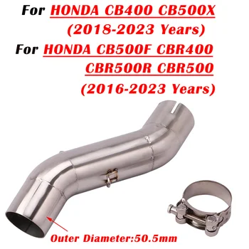 HONDA için CBR400R CBR500R CB500F CBR 400 500 2016 - 2022 2023 Motosiklet Egzoz Kaçış Sistemi Modifiye Susturucu Orta Bağlantı Borusu