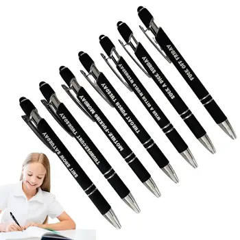 Tükenmez Stylus Kalem 7 ADET Çok Fonksiyonlu Dokunmatik Tükenmez Kalem Taşınabilir Dokunmatik Kalem Ev Sınıfı Okul Yenilik Tükenmez Kalem