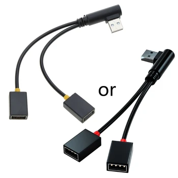 E5BA Taşınabilir USB Splitter Kablosu 1 Erkek Fiş 2 Dişi Soket USB Uzatma Hattı