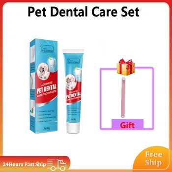 1 adet Pet Diş Macunu Köpek Taze Nefes Deodorant Tartar Temizleme Kedi Ağız Bakımı Yenilebilir Köpek Kedi Ağız Bakımı Ağız Temiz Seti