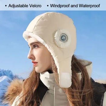 Su geçirmez Şapka kulak koruyucu Kap Kış Aşağı Kumaş Rüzgar Geçirmez Kova Şapka Bisiklet Hafif Peluş Şapka Açık
