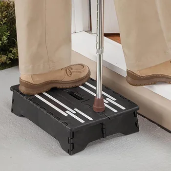 Yeni kaymaz Açık portatif merdiven Yaşlılar için Yarım portatif merdiven Katlanabilir Taşınabilir PP Plastik Yarım portatif merdiven Katlanır Sandalye