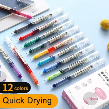Renk Çabuk kuruyan Büyük kapasiteli 0.5 mm Mürekkep Işareti Jel Kalem Sıvı tükenmez kalem Yazma Günlüğü Ofis Kırtasiye Ücretsiz Kargo