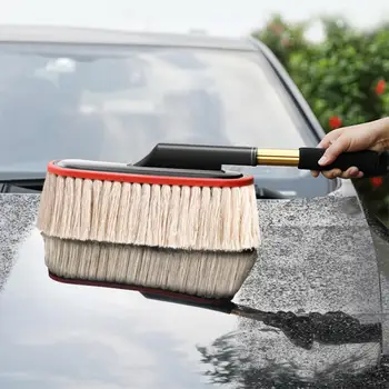 Fırça Ağda Uzatılabilir Saplı pamuk ipliği Araba Yıkama Pamuk Streç Balmumu Paspas Araba İçin