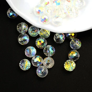 8mm Yuvarlak Şekil Yüzlü Top kristal boncuklar Çek Kristal AB Renk Cam Boncuk Takı Yapımı için Kolye Küpe