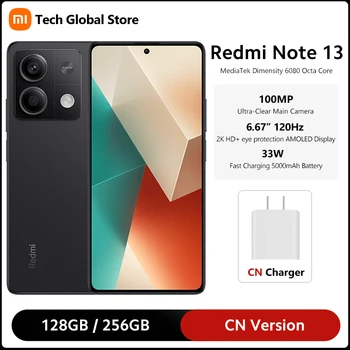 CN Sürüm Xiaomi Redmi Not 13 5G Smartphone MediaTek Dimensity 6080 6.67 