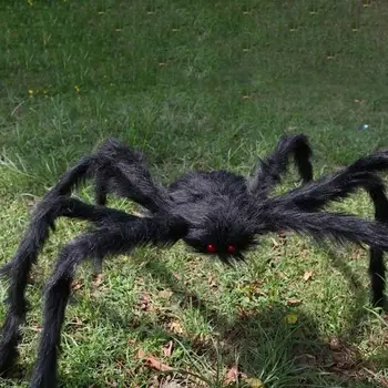 Açık Cadılar Bayramı Örümcek Prop Tüylü Örümcek Spooky Cadılar Bayramı Örümcek Süslemeleri Siyah Modelleri Şakalar Sahne Partiler Kapalı